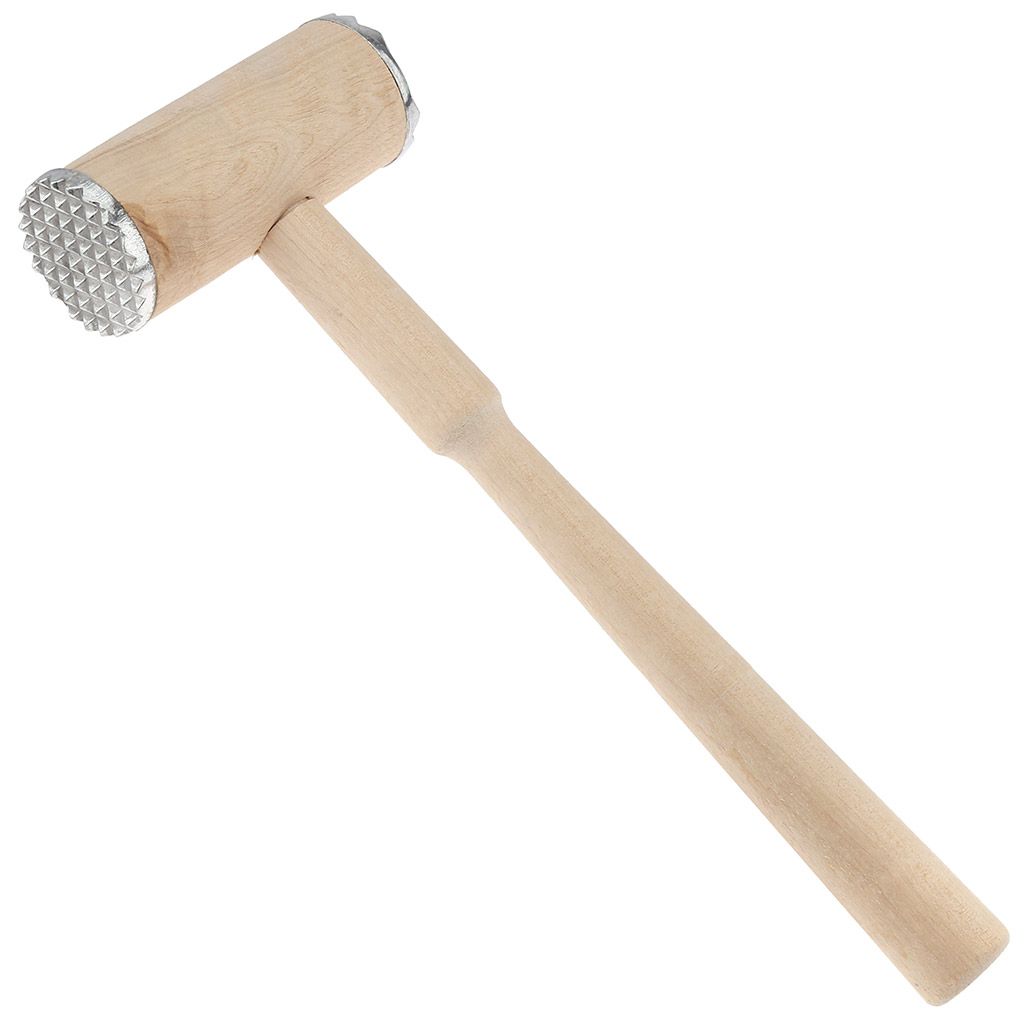 Молоток для отбивания мяса дерев./нерж. d=10 см. 30 см. бук /1/