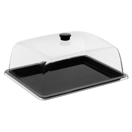 Поднос для подачи GN 1/2 32,5*26,5 см. поликарбонат, черный б/крышки (крышка 76828, 76829) GP /1/24/
