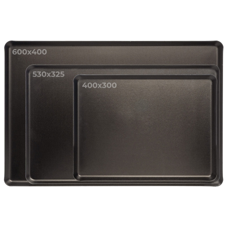Противень 600*400 мм. h=1 см. алюмин. с антиприг. покр. Tellier /1/