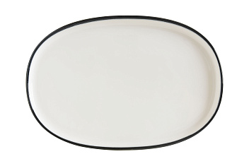 Блюдо овальное 340*230 мм. Линеа Черный, форма Хюгге Bonna /1/6/534/