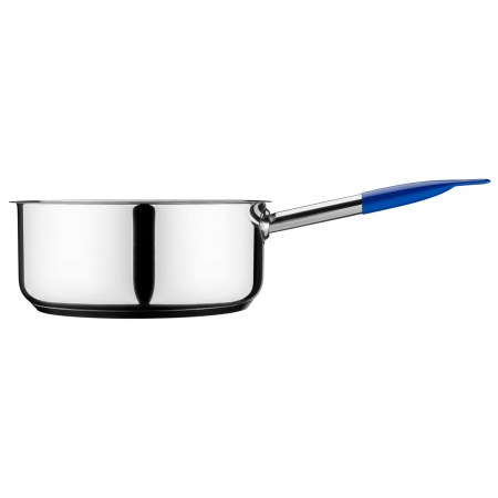 Сотейник  7,5 л. нерж. d=28 см. h=12 см. б/кр (индукция)(кр. 79199) синяя ручка винил. MGsteel /1/ АКЦИЯ