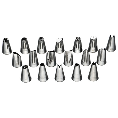 Набор кондитерских насадок 18 шт нерж. для декора тортов, пирожных и других конд. изделий №2 /1/ АКЦИЯ