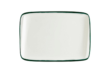 Блюдо прямоуг. 230*160 мм. Линеа Зеленый, форма Мув  Bonna/1/12/1260/