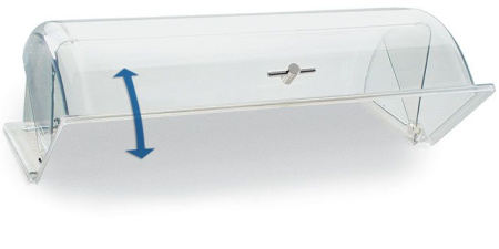 Крышка Roll-Top GN1/1 53*32,5 см. h=17 см. поликарбонат, нерж. ручка  APS /1/