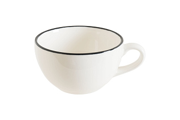 Чашка 230 мл. чайная d=93 мм. h=69 мм. Линеа Черный (блюдце 77973) Bonna /1/6/792/