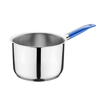 Сотейник  4,0 л. нерж. d=20 см. h=14 см. б/кр (индукция)(кр. 79197) синяя ручка винил. MGsteel /1/ АКЦИЯ