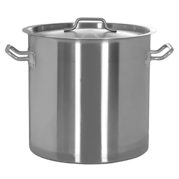 Котел 20 л. нерж. d=30 см. h=30 см. тройное дно с крышк.(индукция) /1/