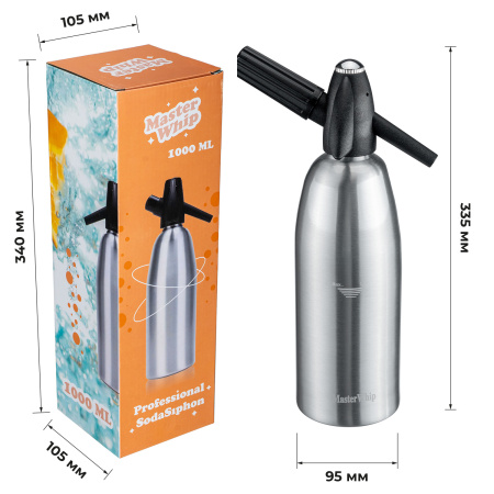 Сифон для газирования воды 1,0 л. алюм./пластик MasterWhip /1/252/