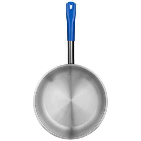 Сотейник  7,5 л. нерж. d=28 см. h=12 см. б/кр (индукция)(кр. 79199) синяя ручка винил. MGsteel /1/ АКЦИЯ